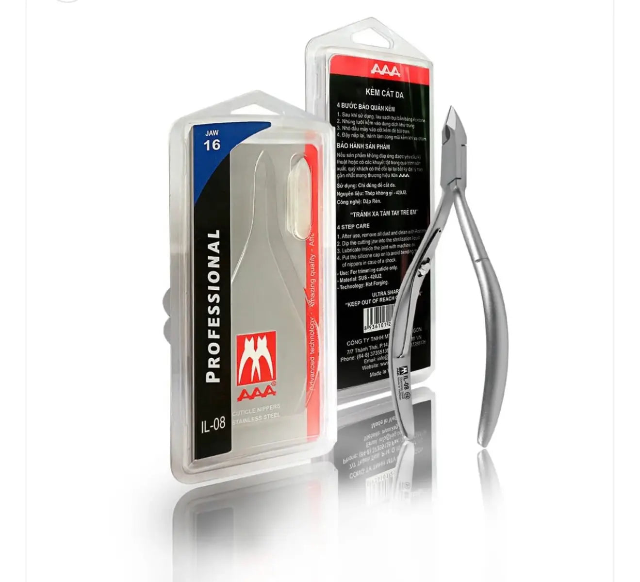 AAA Stainless Steel PRO Cuticle Nippers