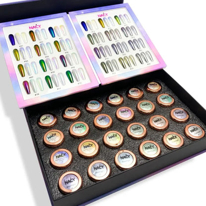 Nacy High Brightness Auora Chrome Mirror Powder Set 24 Colors