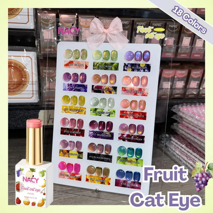 Nacy Fruit Cat Eye 24 Colors Gel 0.5oz Set / Free 1 Color Chart Display