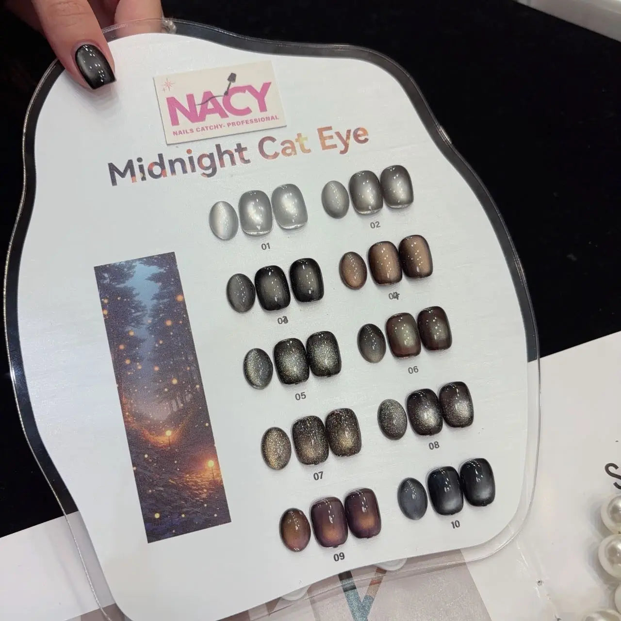 Nacy Full Set Midnight Cat Eye Gel Colors 10 Colors 0.5oz