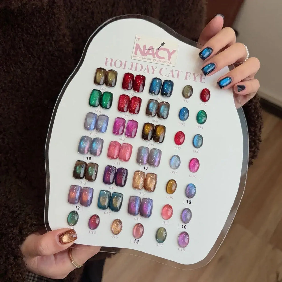 Nacy Full Set Holiday Cat Eye Gel Colors 18 Colors 0.5oz