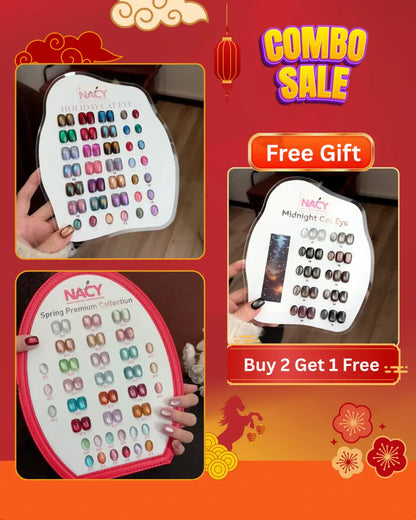 [Combo] Nacy Elegance Cat Eye 36 Colors Set - Free Ship + Buy 2 sets Get 1 set Free &amp; Magnet
