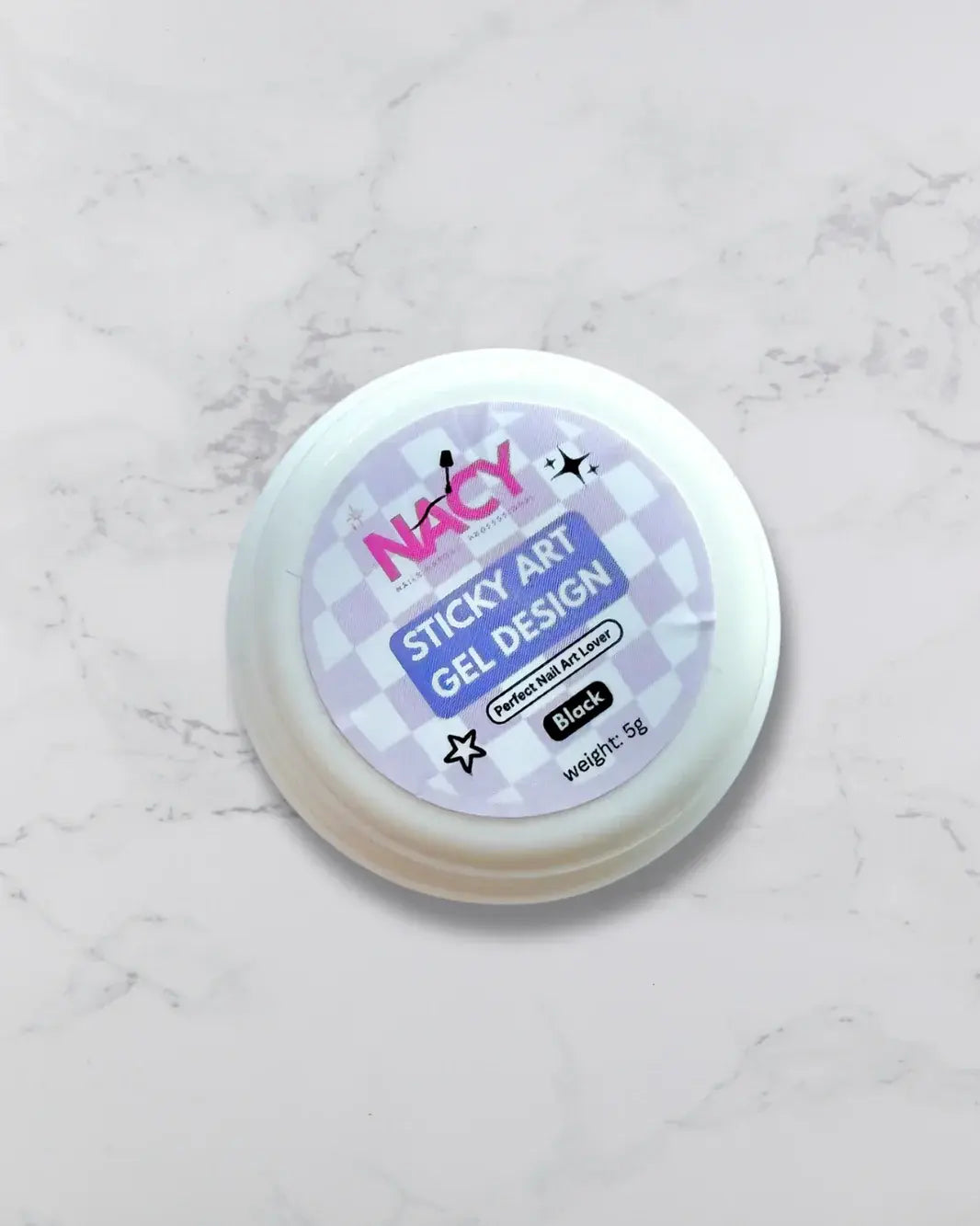 Nacy 3D Sticky Gel Art Painting Design 5g - Black