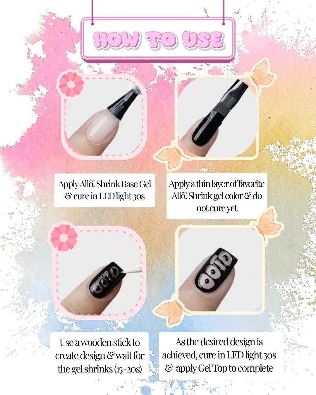 SALE DEAL - ALLÔ Shrink Gel Art Design - Available in 12 colors