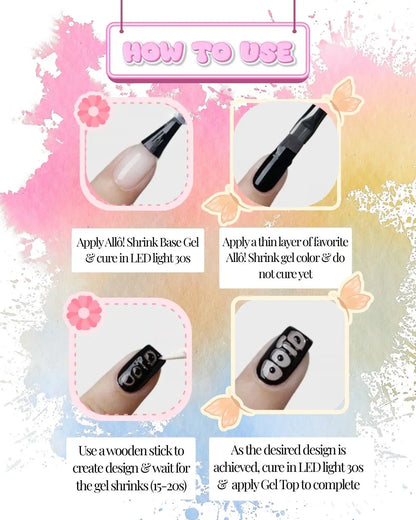 SALE DEAL - ALLÔ Shrink Gel Art Design - Available in 12 colors