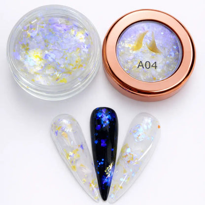 AU Nails Dreamy Glass Flakes Collection