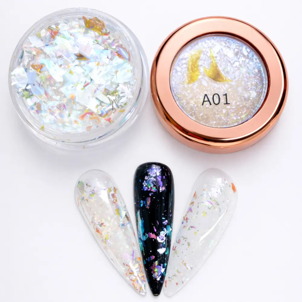 AU Nails Dreamy Glass Flakes Collection