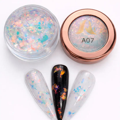 AU Nails Dreamy Glass Flakes Collection