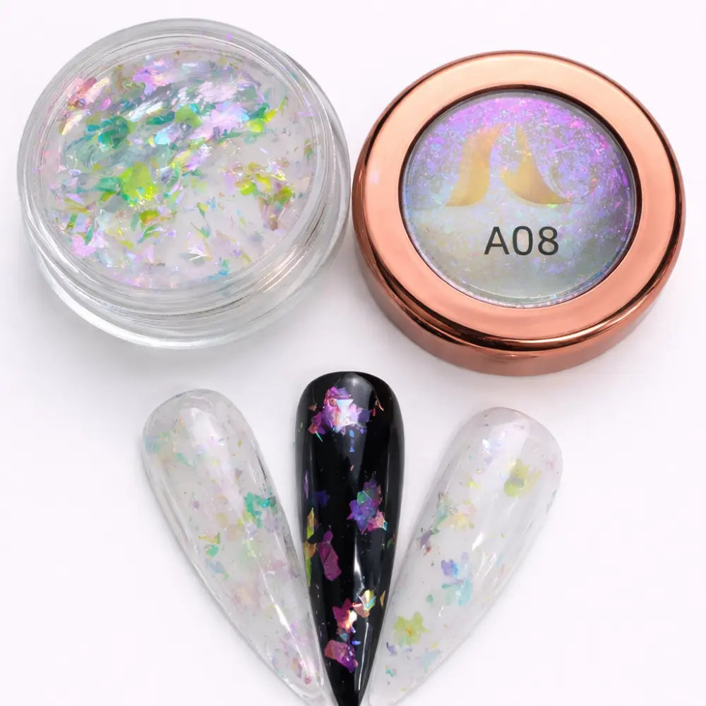 AU Nails Dreamy Glass Flakes Collection
