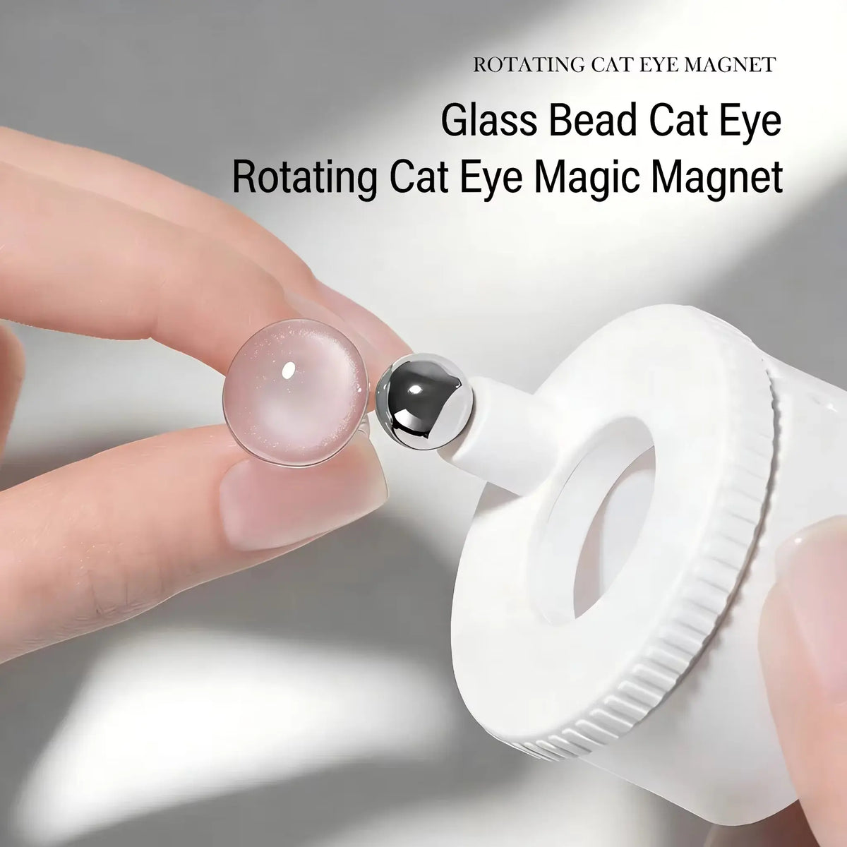 Rotating Magnet Moonlight Cat Eye- White