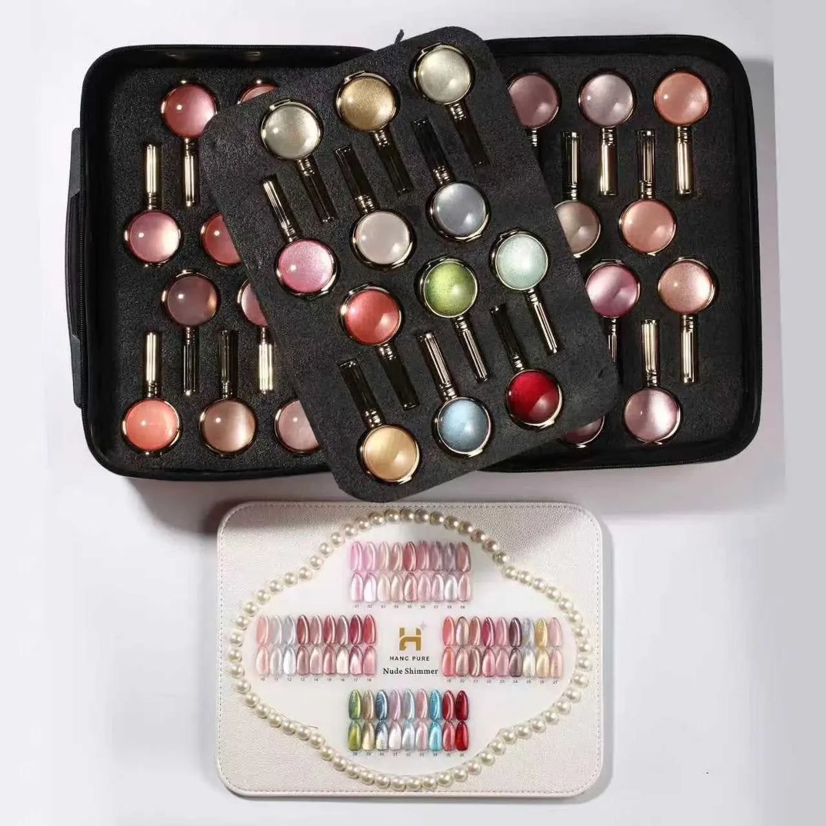 Hang Pure Nude Shimmer Cat Eye 36 Colors Set - Free Color Chart Display