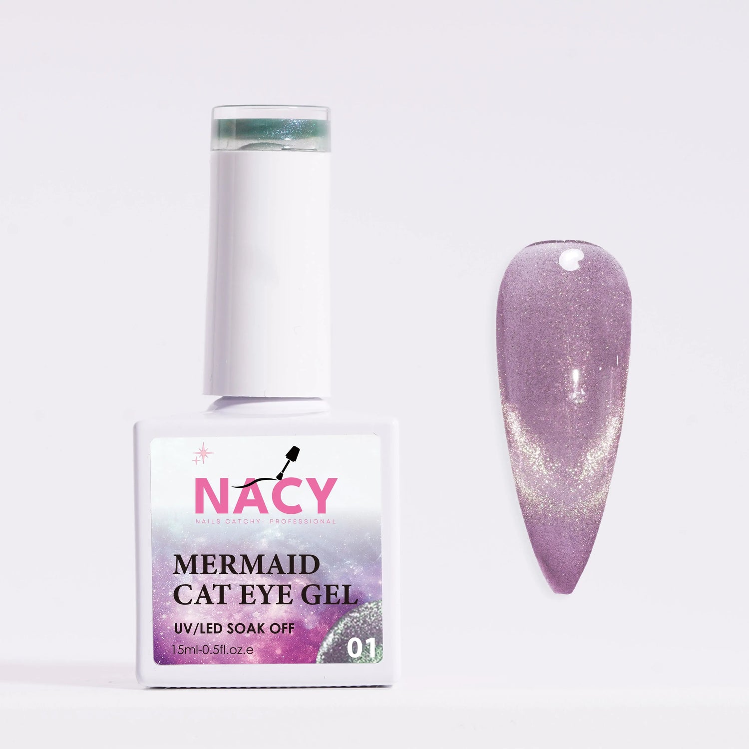 Nacy Mermaid Double Line Cat Eye Gel 0.5oz - 24 colors