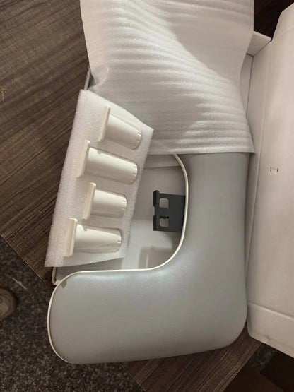Gray U-Shaped ArmRest for Nails Salon with Rotating Built-In Phone Holder and Adjustable