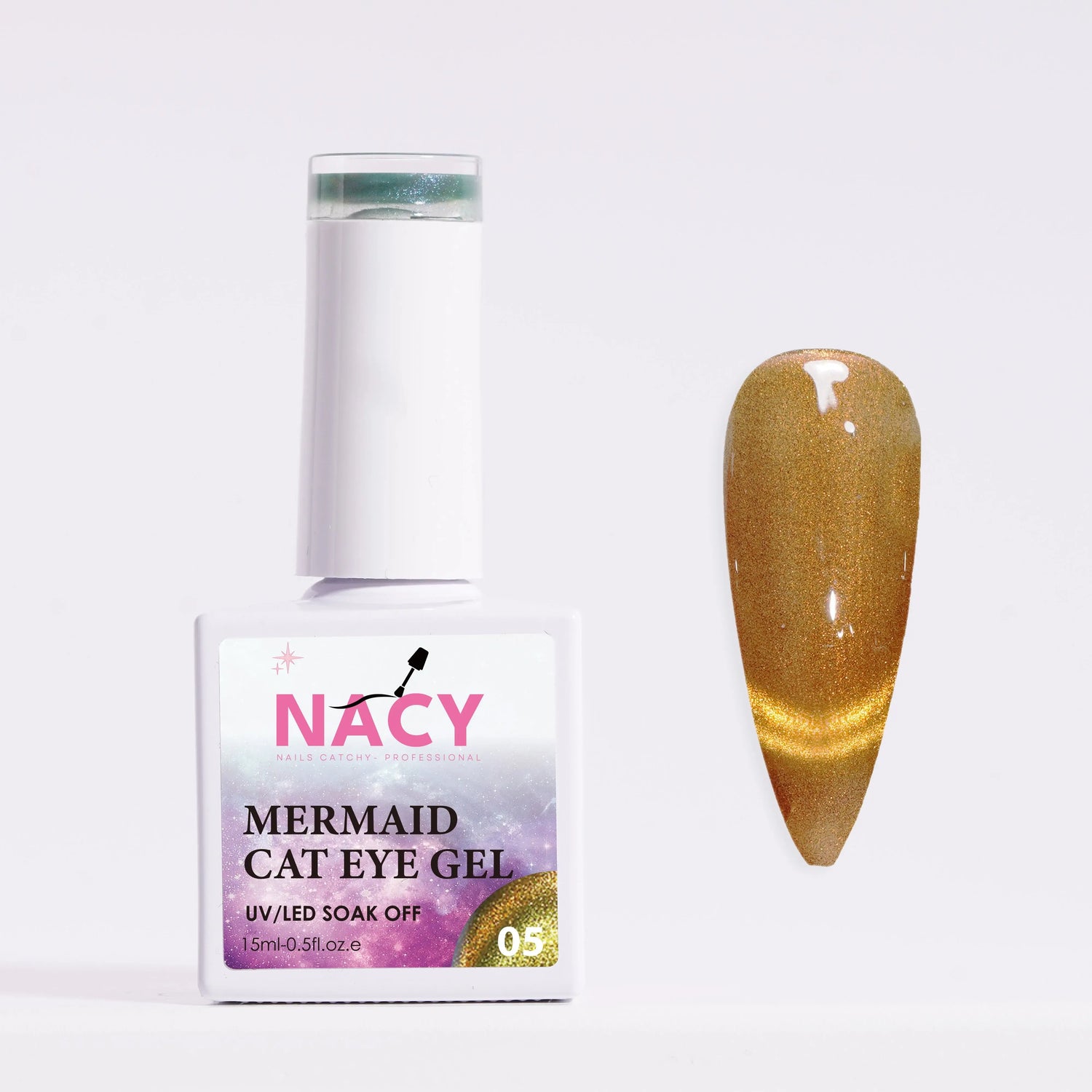 Nacy Mermaid Double Line Cat Eye Gel 0.5oz - 24 colors