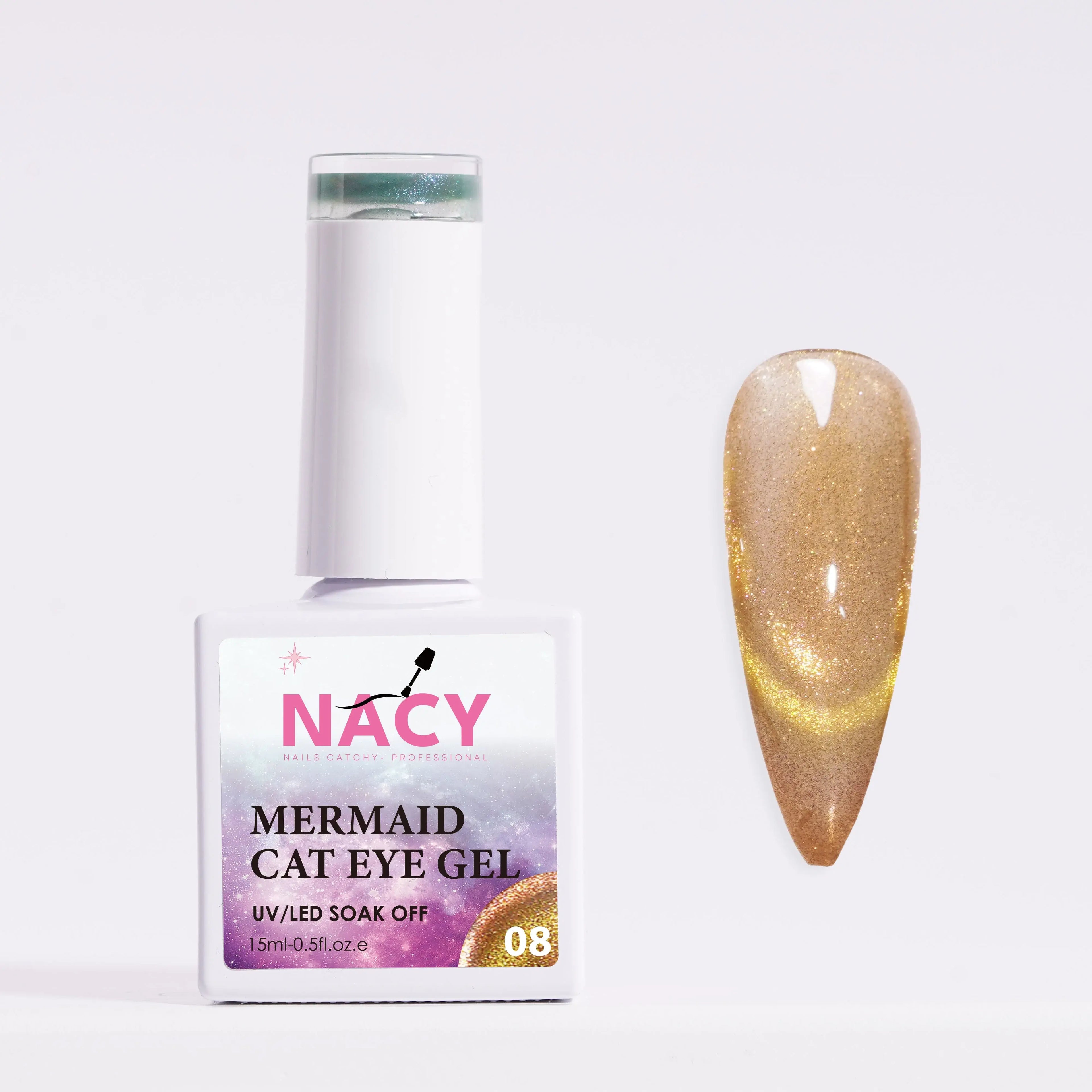 Nacy Mermaid Double Line Cat Eye Gel 0.5oz - 24 colors