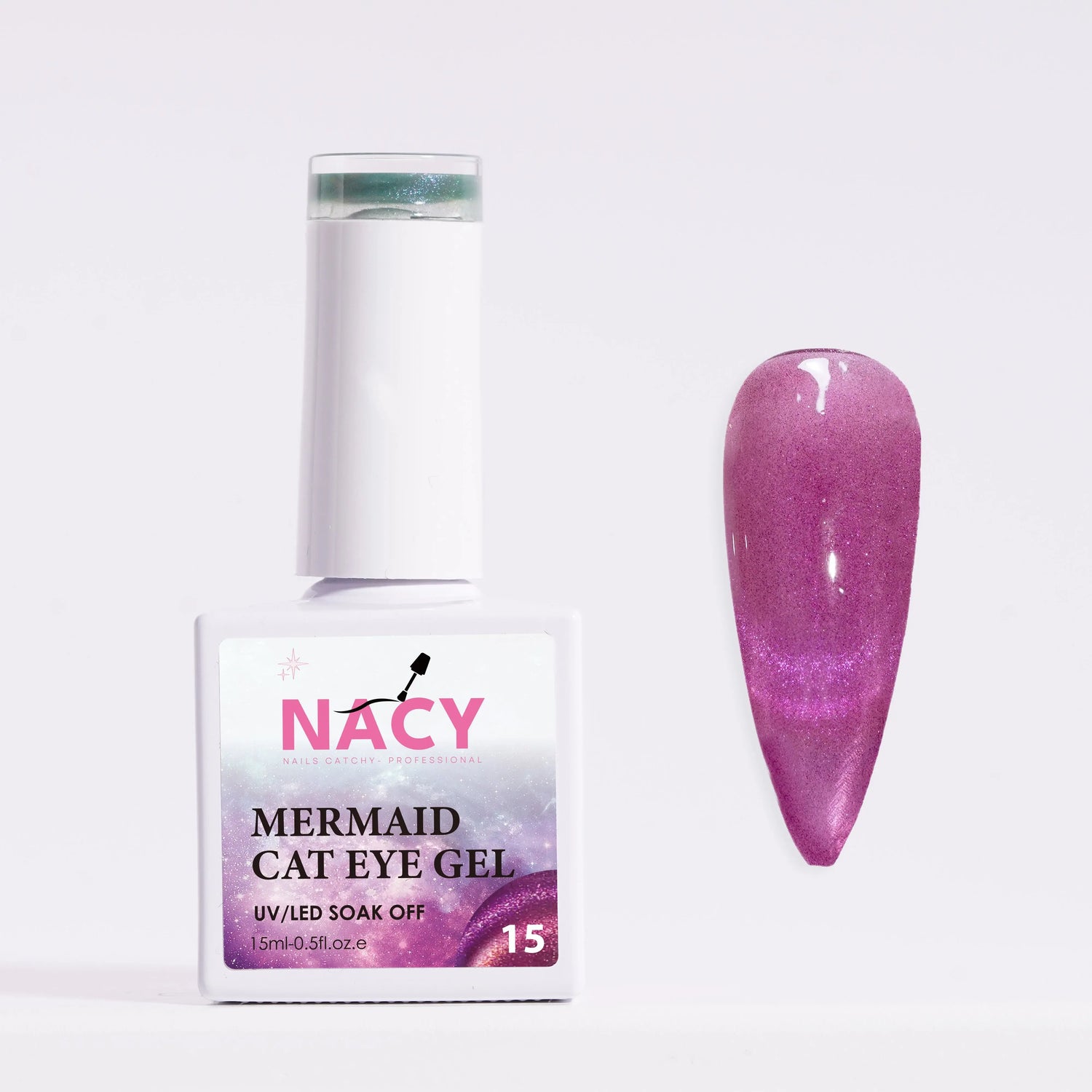 Nacy Mermaid Double Line Cat Eye Gel 0.5oz - 24 colors