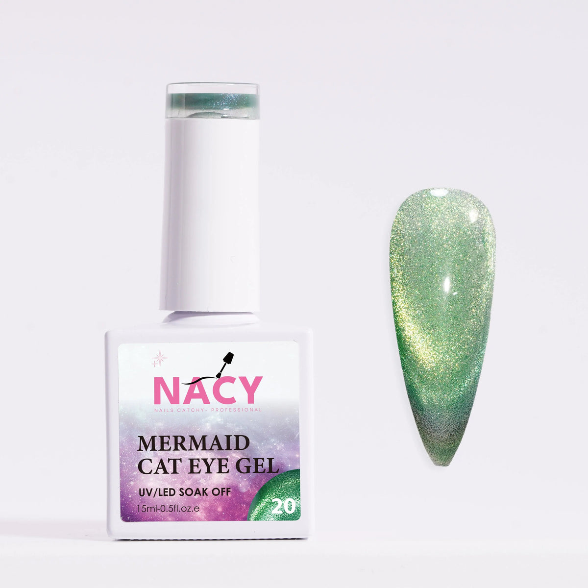 Nacy Mermaid Double Line Cat Eye Gel 0.5oz - 24 colors