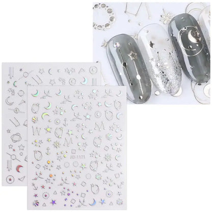 Hologram Y2K Sticker Sun/Moon/Star (Set of 12pcs)