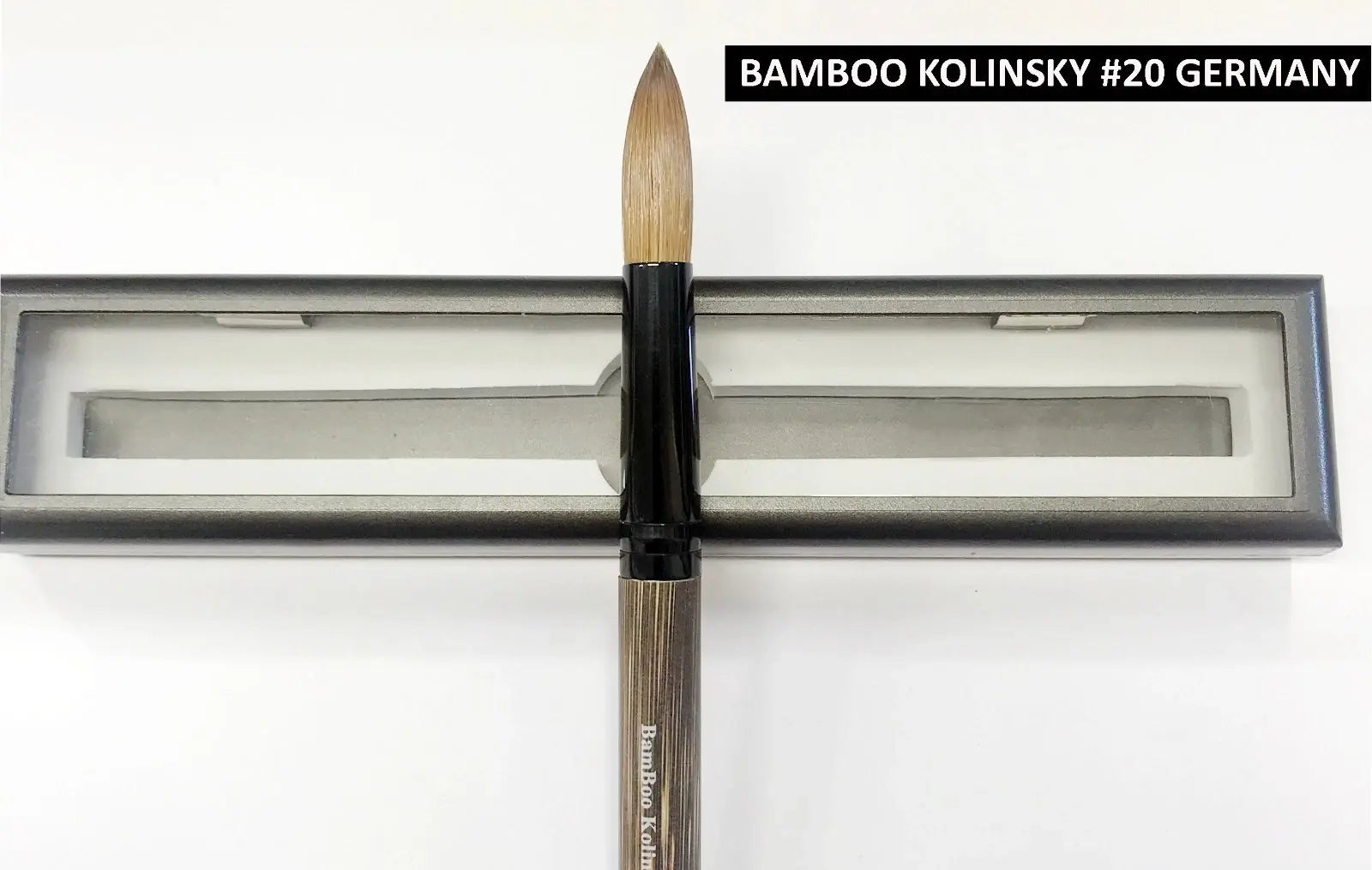 100% Bamboo Kolinsky Acrylic Brush - GERMANY (size 16, 18, 20) - Uncrimped