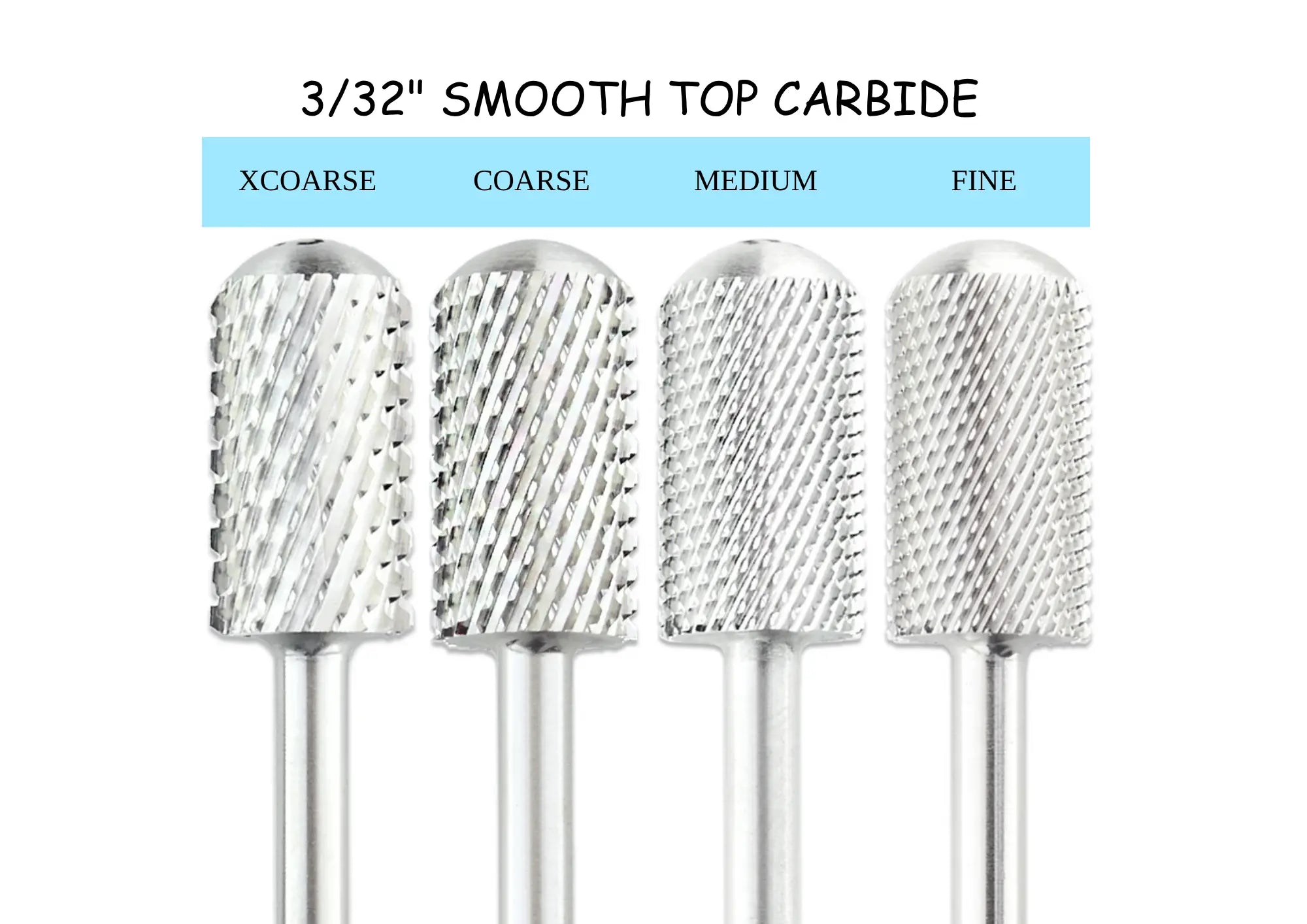 3/32" Smooth Head Safety Drill Bit Large Barrel Silver Carbide Bit (F - 5XC)
