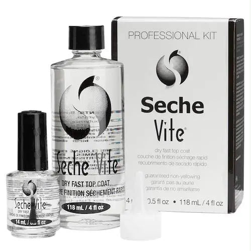 Seche Vite Dry Fast Top Coat Refill Kit 4oz + 0.5oz Bottle