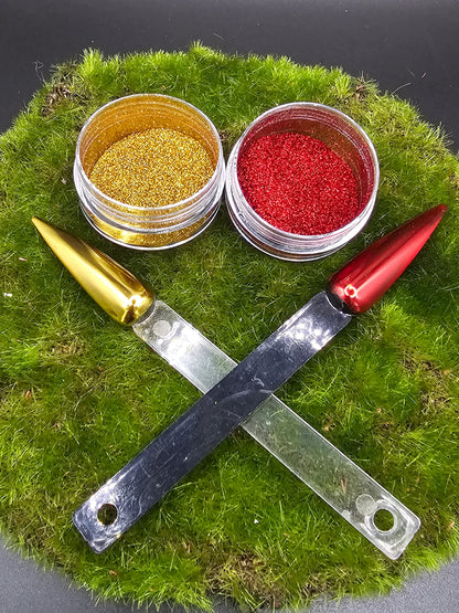 KIRIN Mirror Chrome Powder Most Favorite - Gold &amp; Red
