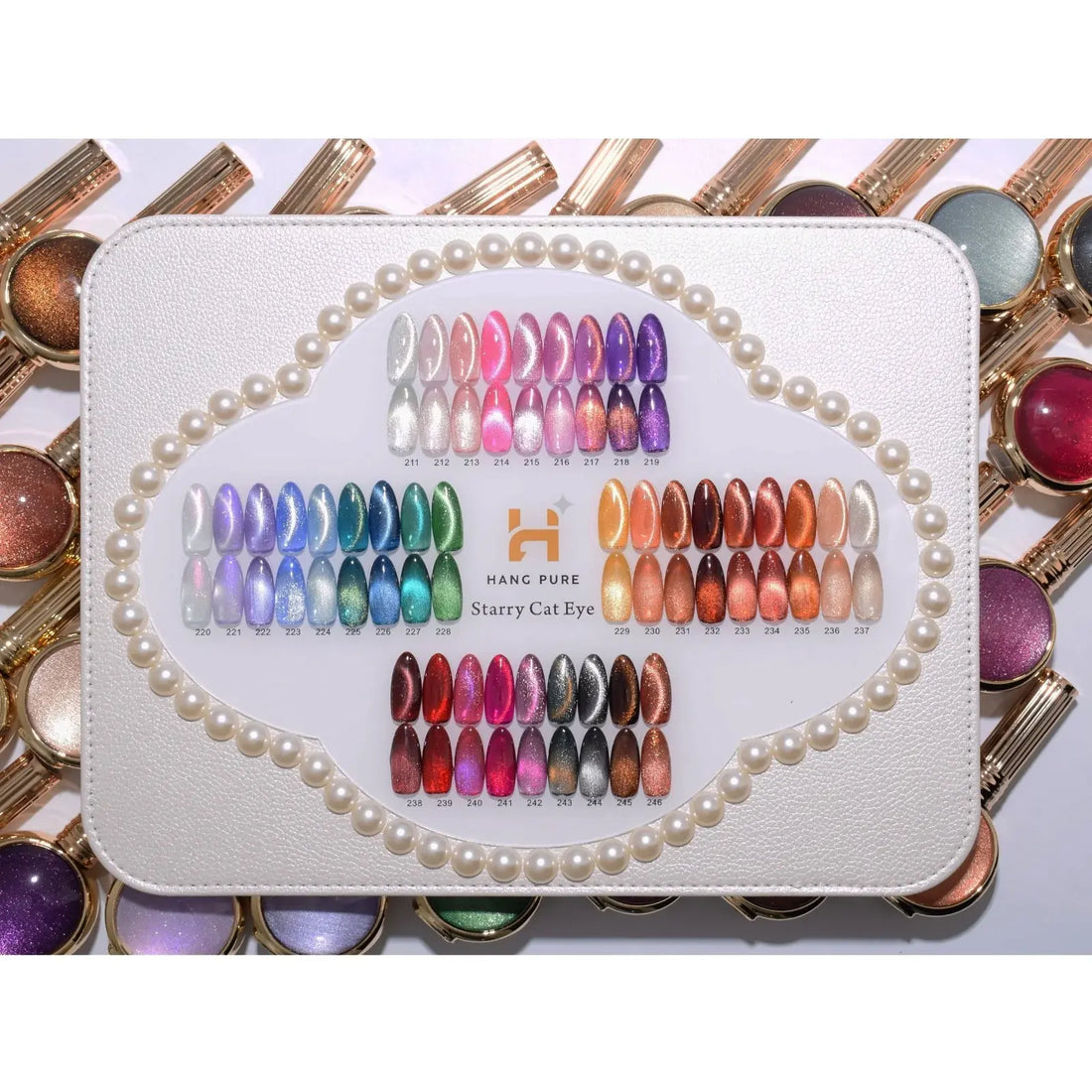 Hang Pure Starry Cat eye 36 colors Ship with Color Chart