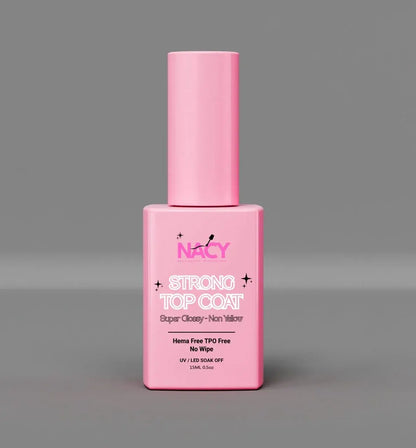 Nacy Super Shiny Strong Top Coat Non- Yellow No Wipe - Hema Free 0.5oz Nacy Super Shiny Strong Top Coat Non- Yellow No Wipe - Hema Free 0.5oz