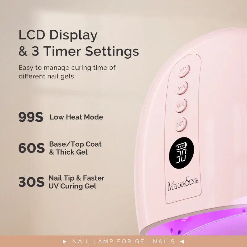 MelodySusie P-PLUS30GT Rechargeable Cordless UV/LED Nail Lamp