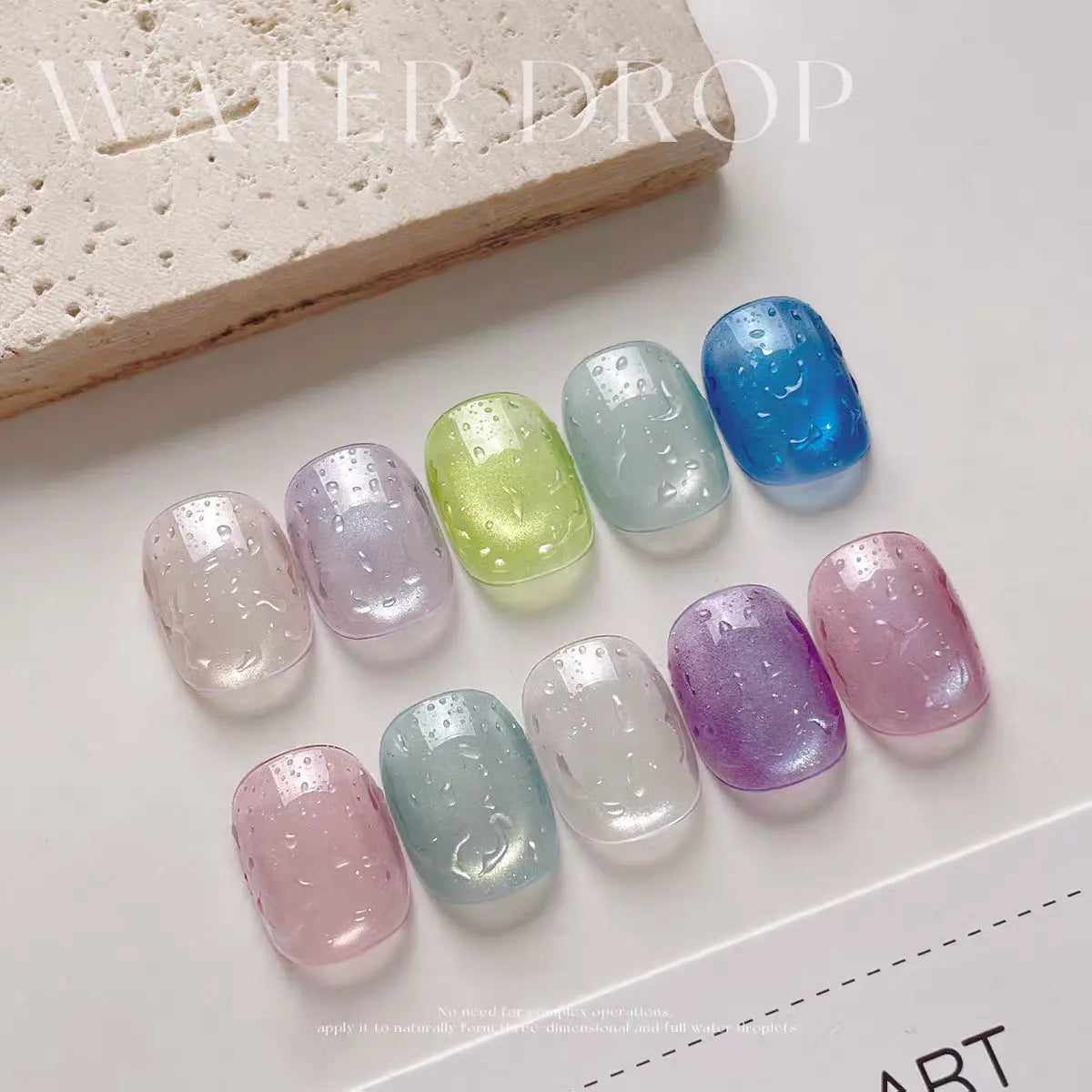 ALLÔ Water Rain Drop Top Gel Design TPO/HEMA-Free Formula (Set of 2)