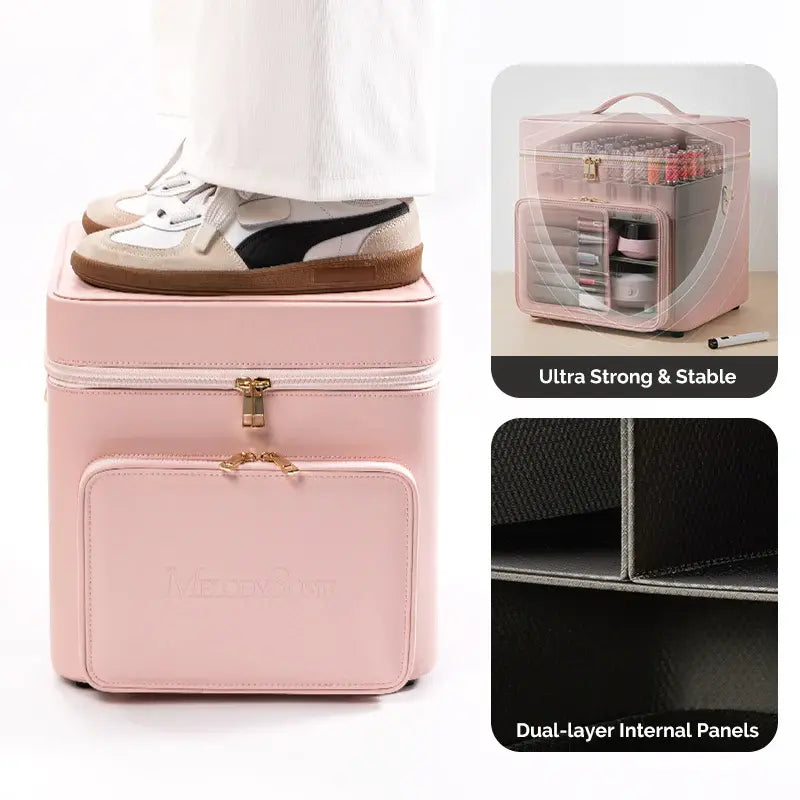 MelodySusie ManiCaddy Partitioned Storage Case for Manicure Tools