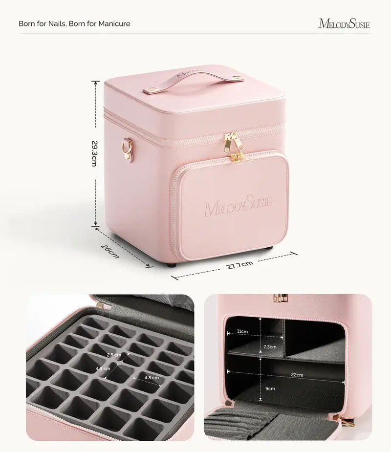 MelodySusie ManiCaddy Partitioned Storage Case for Manicure Tools