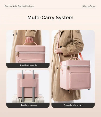 MelodySusie ManiCaddy Partitioned Storage Case for Manicure Tools