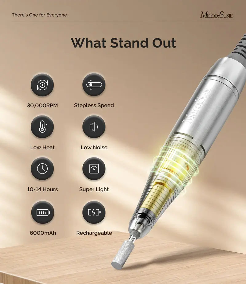 MelodySusie Scamander Rechargeable Nail Drill 30,000RPM
