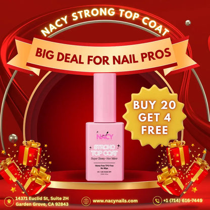Nacy Super Shiny Strong Top Coat Non- Yellow No Wipe - Hema Free 0.5oz Nacy Super Shiny Strong Top Coat Non- Yellow No Wipe - Hema Free 0.5oz