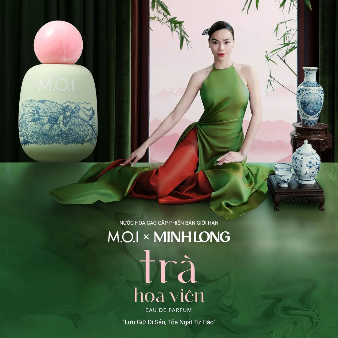 Nước Hoa Cao Cấp Phiên Bản Giới Hạn M.O.I x Minh Long Trà Hoa Viên 50ml