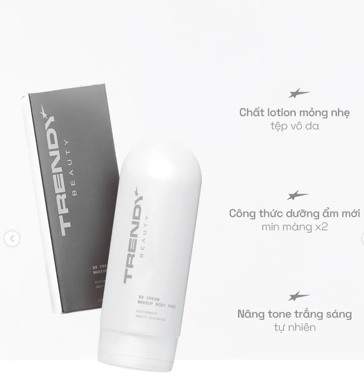 TRENDY BEAUTY BB CREAM MAKEUP BODY PRO - LIMITED EDITION SHADE