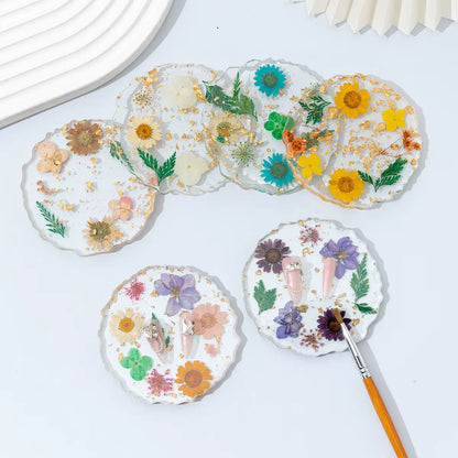 Nail Mixing Color Palette Dried Flower Gold Foil Resin (5 colors available)