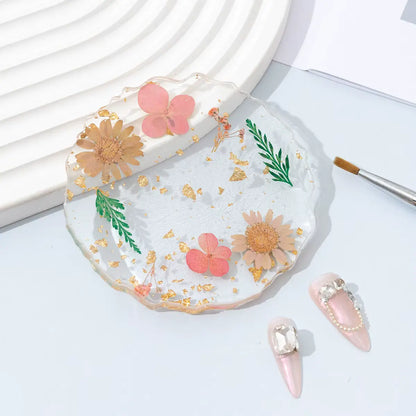 Nail Mixing Color Palette Dried Flower Gold Foil Resin (5 colors available)