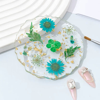 Nail Mixing Color Palette Dried Flower Gold Foil Resin (5 colors available)