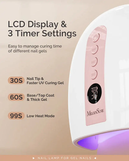 MelodySusie P-PLUS30G Rechargeable Cordless UV/LED Nail Lamp