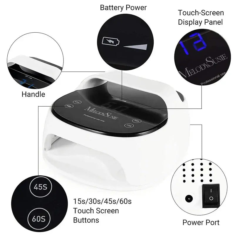 MelodySusie EOS 5(SPro27I/SPro24TR) Rechargeable LED/UV Nail Lamp