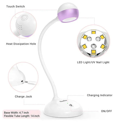 MelodySusie S-Pro09M(Spro09D) 2 in 1 UV LED Nail Art Lamp