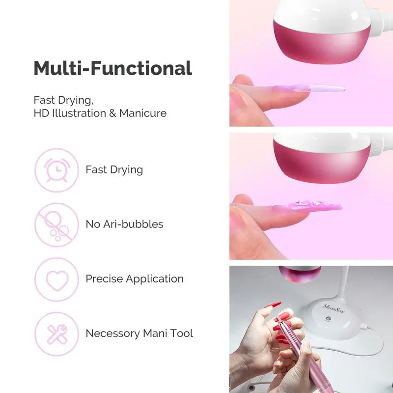 MelodySusie S-Pro09M(Spro09D) 2 in 1 UV LED Nail Art Lamp