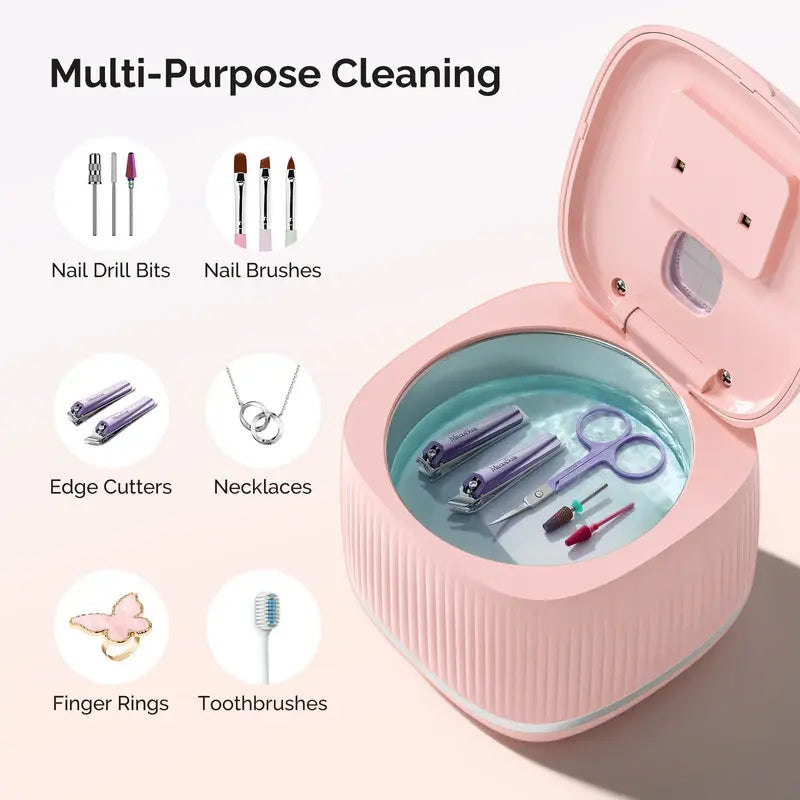 MelodySusie 2 in 1 Ultrasonic Cleaner Machine for Manicure