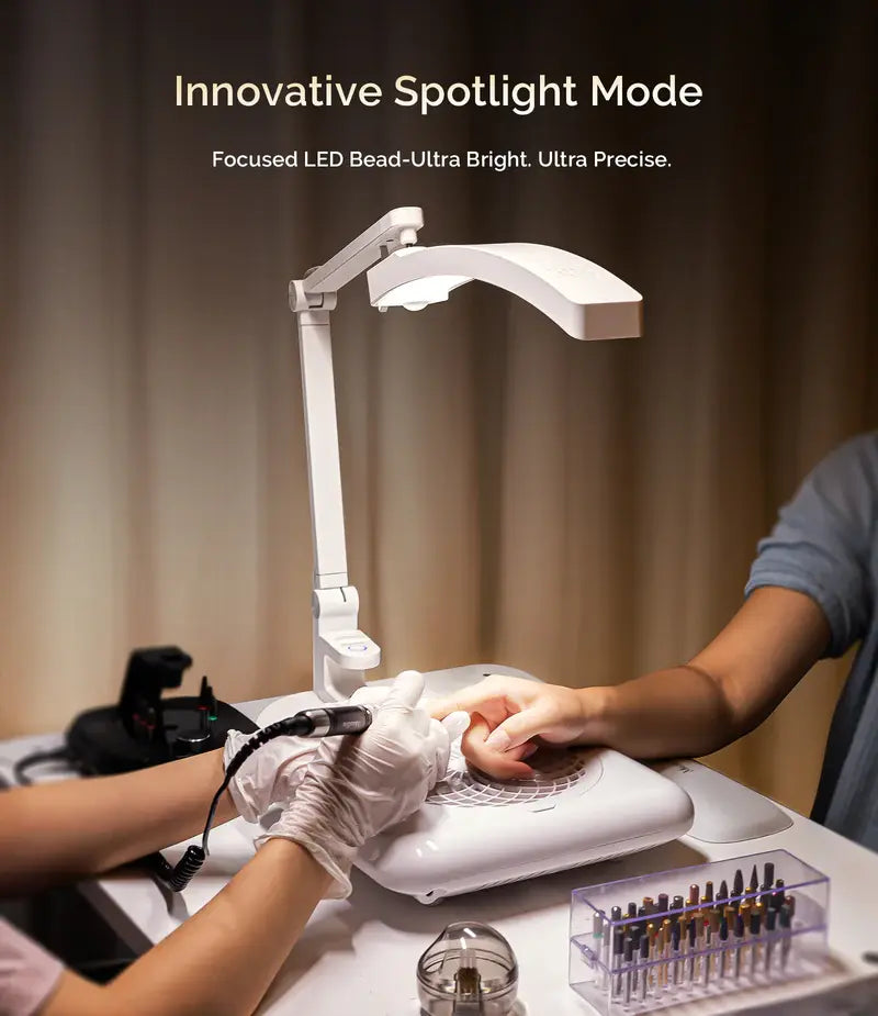 S-Pro29G Nail-Focused 3-Mode Manicure Table Lamp with White Mini Nail Lamp