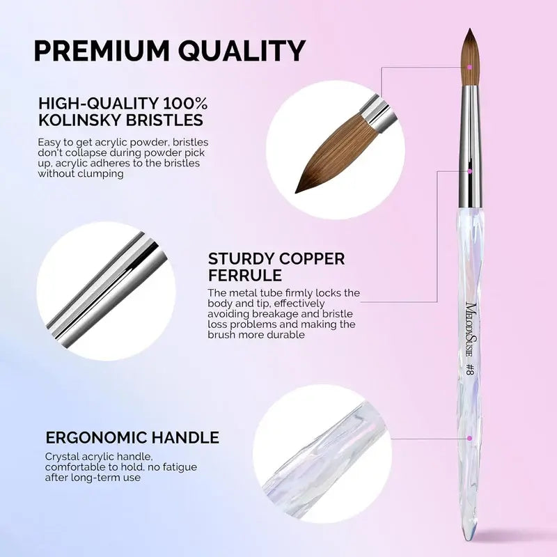 MelodySusie 100% Kolinsky Acrylic Nail Brush