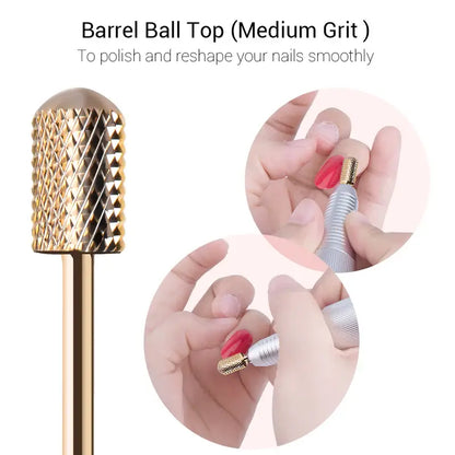 MelodySusie Gold Carbide Nail Drill Bits Set (7Pcs)