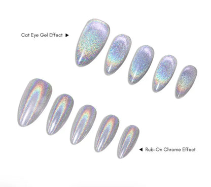 KIRIN 2in1 Holographic Cat Eye Magnetic Chrome Powder