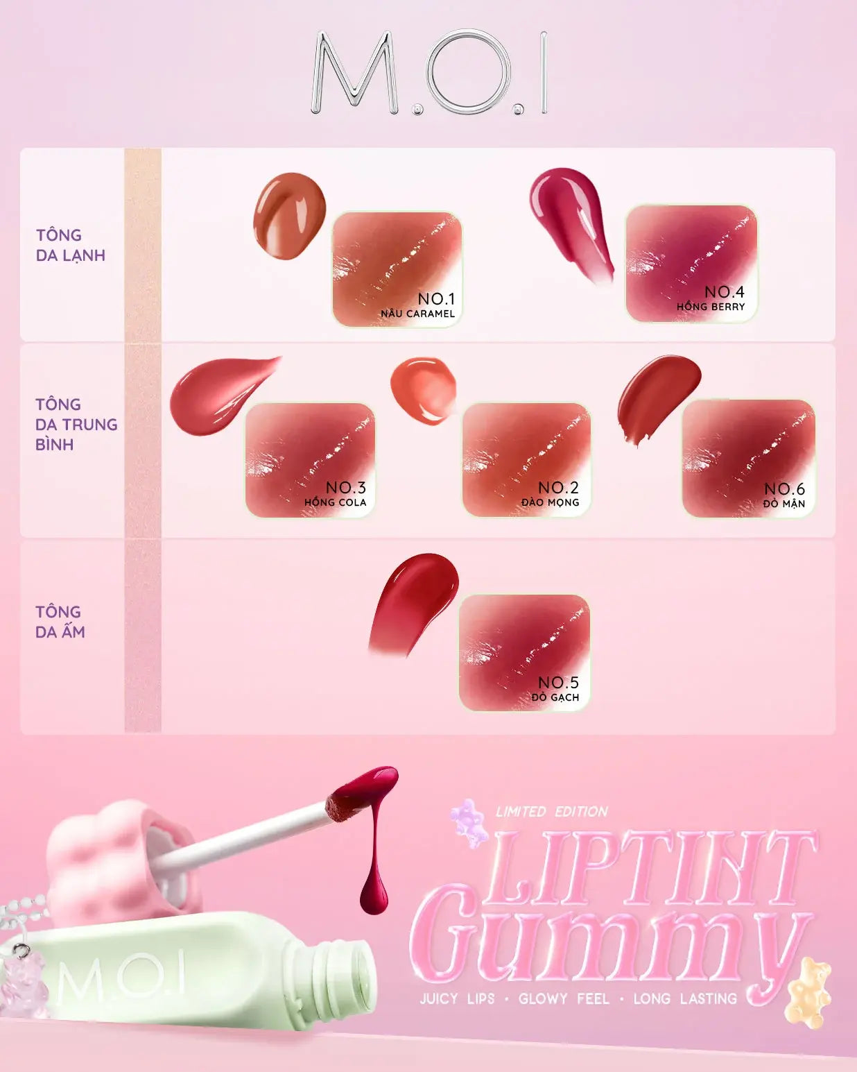 Son Tint Bóng M.O.I Gummy 3g